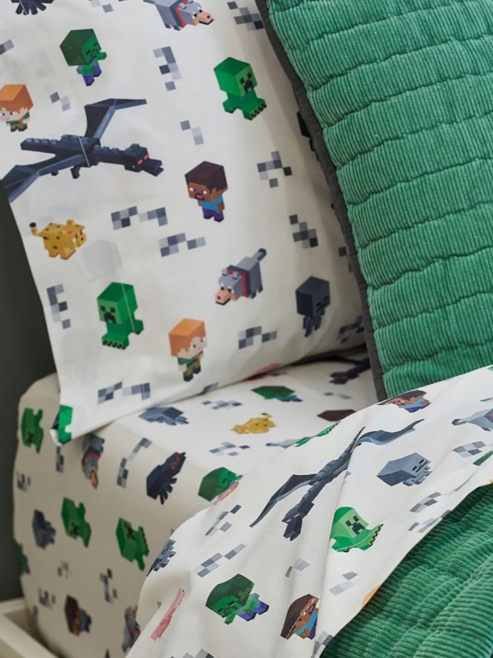 Pottery Barn Kids Minecraft Organic Cotton Sheet Set - Full
